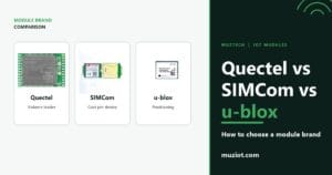 Quectel, SIMCom and u-blox modules compared side by side