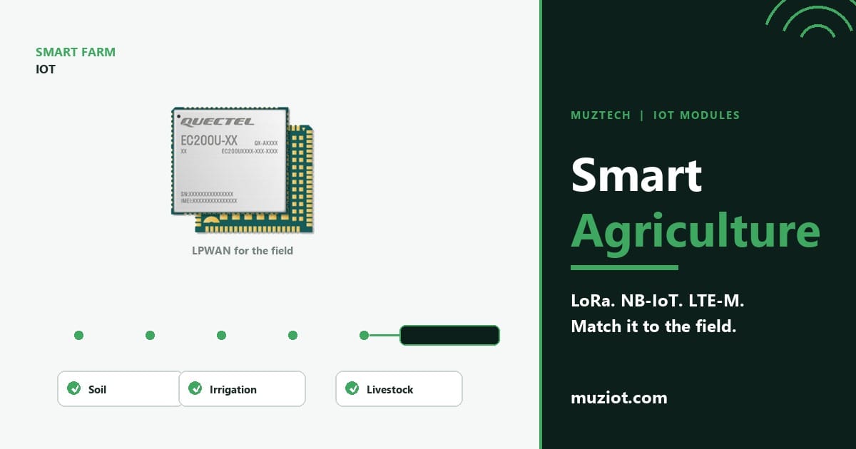 You are currently viewing Smart Agriculture Connectivity: LoRa, NB-IoT or LTE-M?