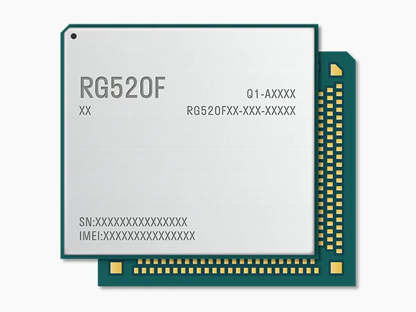 Quectel RG520F series illustration with RG520FXX label