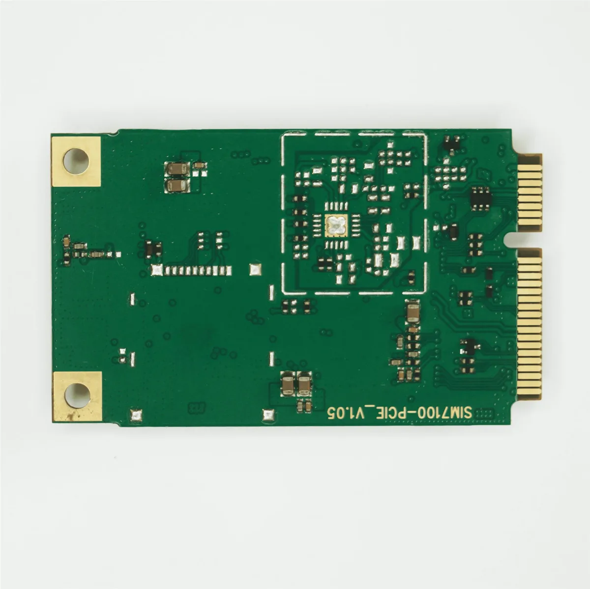 SIM7600SA non-H Mini PCIe reference assembly, back view